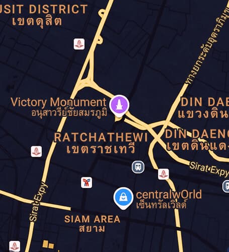 Location map - La Parisienne Bangkok