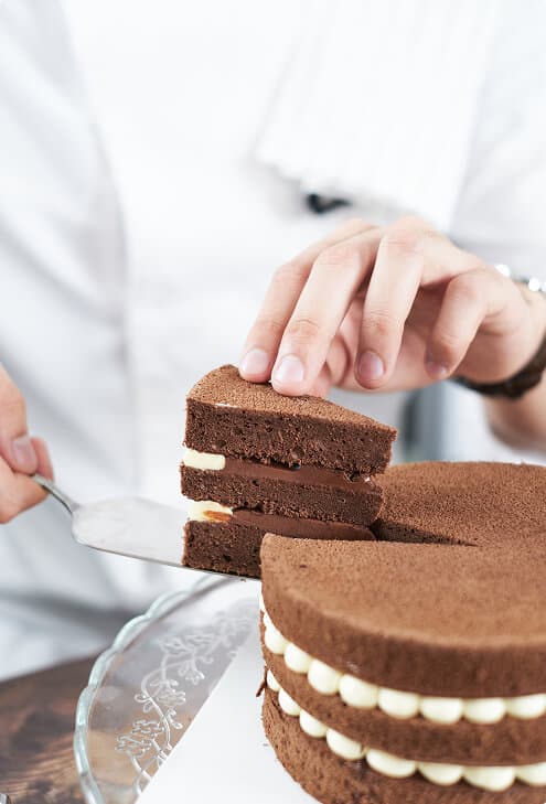 Artisanal pastry with chocolate